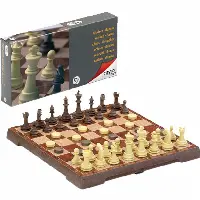 Magnetic Chess & Draught Set - Medium