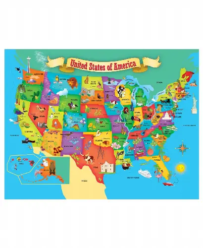Masterpieces USA Map - 60 Piece - Image 1
