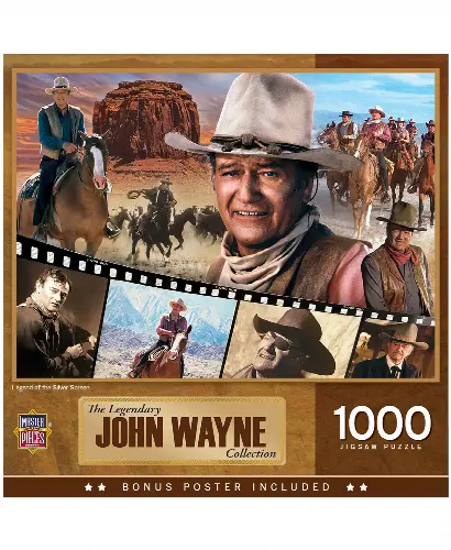 MasterPieces Puzzles John Wayne - Legend of The Silver Screen Puzzle - 1000 Piece - Image 1