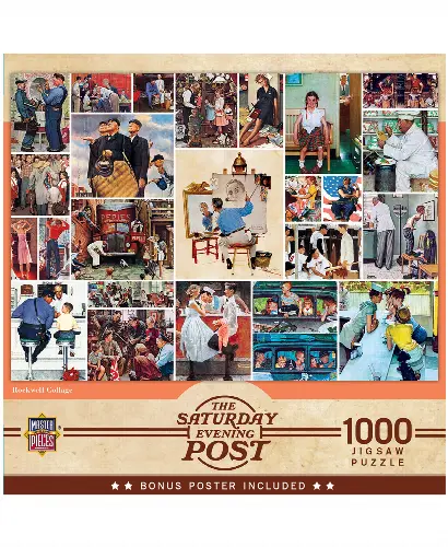 MasterPieces Puzzles The Saturday Evening Post - Norman Rockwell Collage - 1000 Piece - Image 1