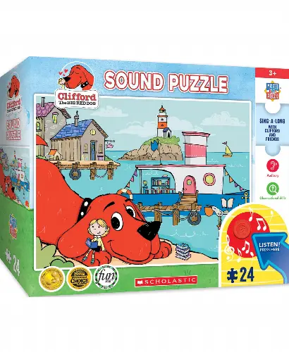 MasterPieces Puzzles 24 Piece Clifford Sing-a-Long Sound Floor Puzzle For Kids - 18"x24" - Image 1