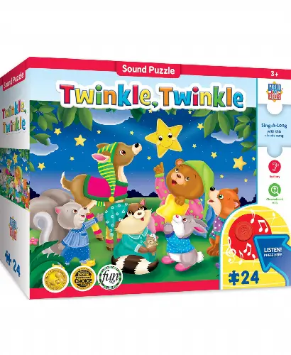 MasterPieces Puzzles 24 Piece Twinkle Twinkle Sing-a-Long Sound Floor Puzzle For Kids - 18"x24" - Image 1