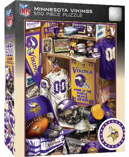 MasterPieces NFL Locker Room Jigsaw Puzzle - Minnesota Vikings - 500 Piece - Image 1