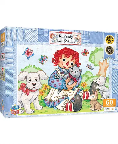 MasterPieces Puzzles 60 Piece Jigsaw Puzzle for Kids - Raggedy Ann and Andy Best Friends - 14"x19" - Image 1