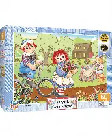 MasterPieces Puzzles 60 Piece Jigsaw Puzzle for Kids - Raggedy Ann and Andy Bike Ride - 14"x19"