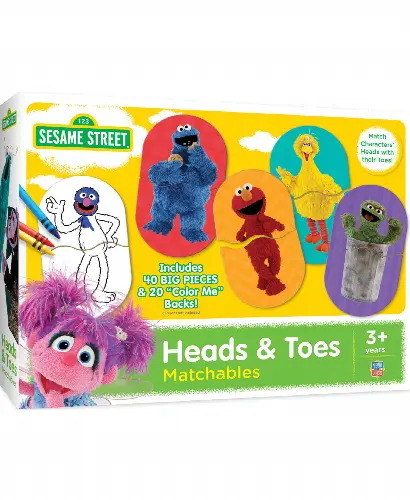 MasterPieces Puzzles Kids Games - Sesame Street Heads & Toes Matching Game - Game for Kids and Family - Laugh and Learn - Image 1