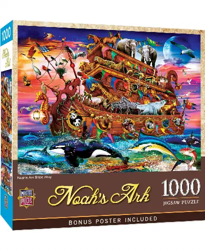 MasterPieces Inspirational Jigsaw Puzzle - Noah's Ark Ships Ahoy - 1000 Piece - Image 1