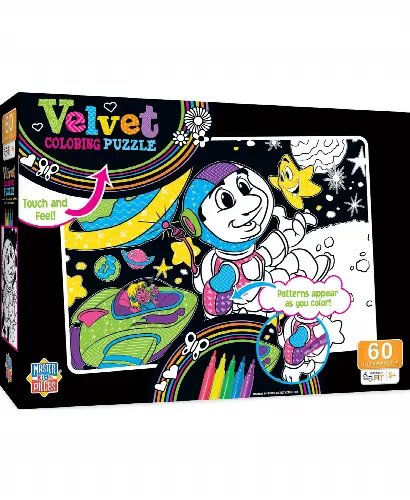 MasterPieces Puzzles 60 Piece Jigsaw Puzzle for Kids - Space Astronauts Velvet Coloring - 14"x19" - Image 1