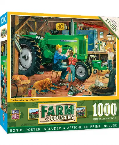 MasterPieces Farm & Country Jigsaw Puzzle - The Restoration - 1000 Piece - Image 1