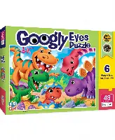 MasterPieces Puzzles Dinosaur Puzzle - Googly Eyes 48 Piece Jigsaw Puzzle for Kids - Dinos - 14"x19"