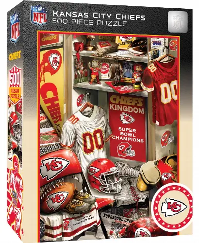 MasterPieces NFL Locker Room Jigsaw Puzzle - Kansas City Chiefs - 500 Piece - Image 1