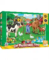 MasterPieces 60 Piece Jigsaw Puzzle for Kids - Old MacDonald's Farm Miller's Pond - 19"x14"
