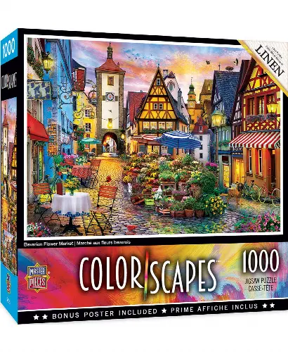 MasterPieces Colorscapes Jigsaw Puzzle - Bavarian Flower Market - 1000 Piece - Image 1