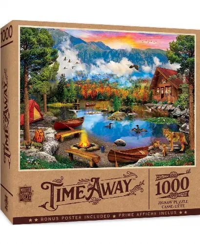 MasterPieces Time Away Jigsaw Puzzle - Sunset Canoe - 1000 Piece - Image 1