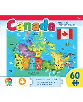 MasterPieces Family Puzzle - Explorers 60 Piece Jigsaw Puzzle for - Canada Map - 14.3"x10.3"