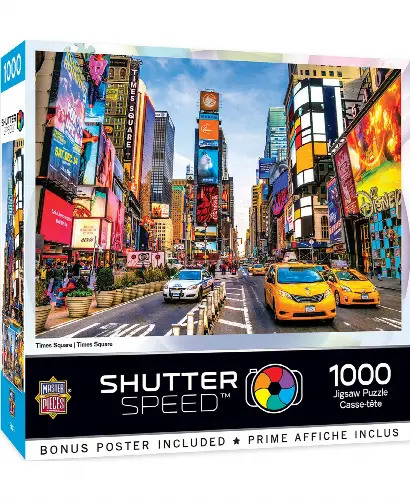 MasterPieces Puzzles 1000 Piece Jigsaw Puzzle For Adults, Family, Or Kids - Times Square - 19.25"x26.75" - Image 1