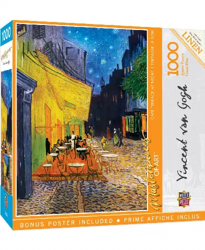 MasterPieces Art Gallery Jigsaw Puzzle - Cafe Terrace at Night - 1000 Piece - Image 1