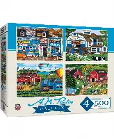 MasterPieces 4 Packs 4 Pack Jigsaw Puzzle - AM Poulin - 500 Piece