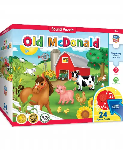 MasterPieces Puzzles 24 Piece Old McDonald Sing-a-Long Sound Floor Puzzle For Kids - 18"x24" - Image 1
