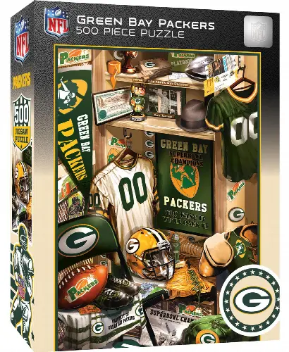 MasterPieces NFL Locker Room Jigsaw Puzzle - Green Bay Packers - 500 Piece - Image 1