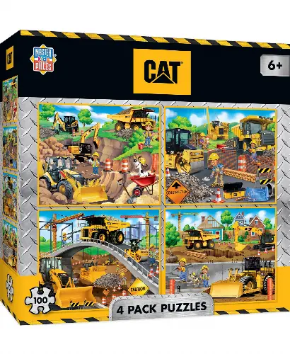 MasterPieces Puzzles Puzzle Set - 4-Pack 100 Piece Jigsaw Puzzle for Kids - Caterpillar 4-Pack - 8"x10" - Image 1