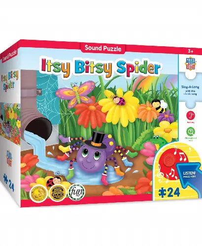 MasterPieces Puzzles 24 Piece Itsy Bitsy Spider Sing-a-Long Sound Floor Puzzle For Kids - 18"x24" - Image 1