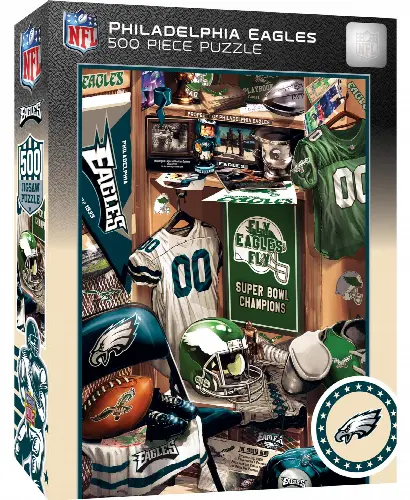 MasterPieces Locker Room Jigsaw Puzzle - NFL Philadelphia Eagles - 500 Piece - Image 1