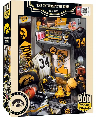 MasterPieces Iowa Hawkeyes Locker Room Jigsaw Puzzle - NCAA Sports - 500 Piece - Image 1