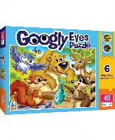MasterPieces Funny Puzzle - Googly Eyes 48 Piece Jigsaw Puzzle for Kids - Woodland Animals - 14"x19"