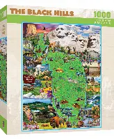 MasterPieces National Parks Jigsaw Puzzle - Black Hills Map - 1000 Piece