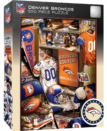 MasterPieces Locker Room Denver Broncos Jigsaw Puzzle - NFL Sports - 500 Piece - Image 1