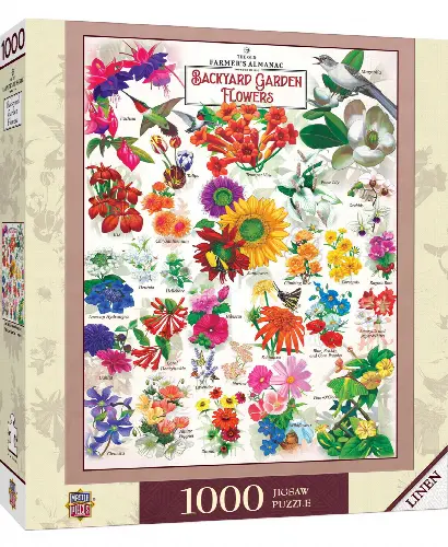 MasterPieces Almanac Farmers Jigsaw Puzzle - Garden Florals - 1000 Piece - Image 1