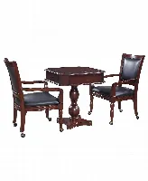 Hathaway Fortress 3 in 1 Mahogany Chess Game Table w/ Chairs