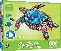 MasterPieces Contours Shaped Jigsaw Puzzle - Turtle Sailing - 1000 Piece