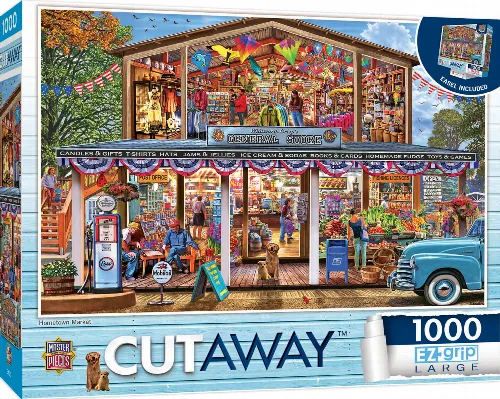 MasterPieces Cutaways Jigsaw Puzzle - Hometown Market - 1000 Piece - Image 1