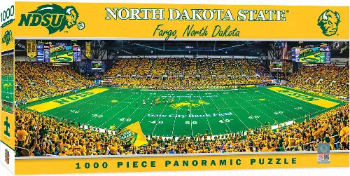 MasterPieces Stadium Panoramic North Dakota State Bison Jigsaw Puzzle - Center View - 1000 Piece - Image 1