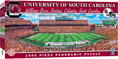 MasterPieces Stadium Panoramic South Carolina Gamecocks Jigsaw Puzzle - Center View - 1000 Piece - Image 1