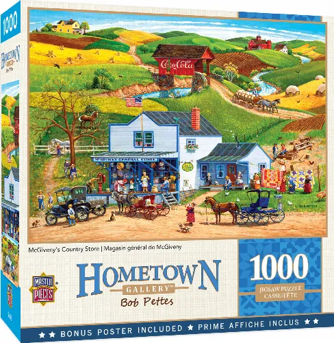 MasterPieces Hometown Gallery Jigsaw Puzzle - McGiveny's Country Store - 1000 Piece - Image 1