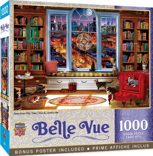 MasterPieces Belle Vue Jigsaw Puzzle - Downtown City View - 1000 Piece - Image 1