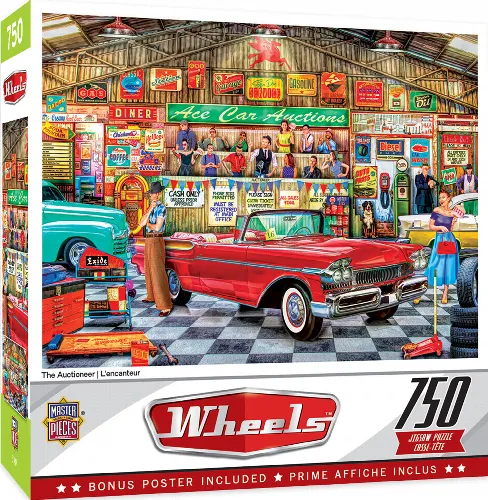 MasterPieces Wheels Jigsaw Puzzle - The Auctioneer - 750 Piece - Image 1