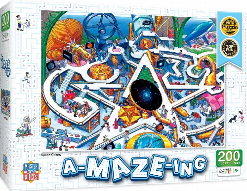 MasterPieces A-Maze-ing Jigsaw Puzzle - Space Colony - 200 Piece - Image 1