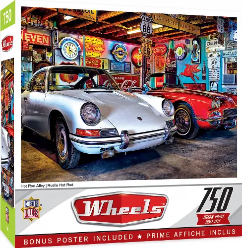 MasterPieces Wheels Jigsaw Puzzle - Hot Rod Alley - 750 Piece - Image 1