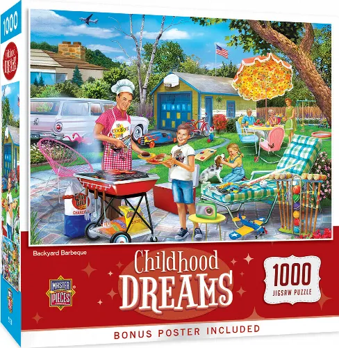 MasterPieces Childhood Dreams Jigsaw Puzzle - Backyard Barbeque - 1000 Piece - Image 1