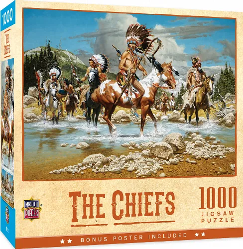 MasterPieces Tribal Spirit Jigsaw Puzzle - The Chiefs - 1000 Piece - Image 1
