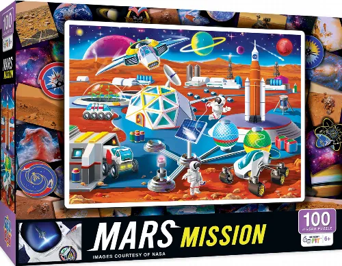 MasterPieces Licensed NASA Jigsaw Puzzle - Mars Mission Kids - 100 Piece - Image 1