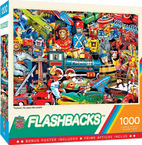 MasterPieces Flashbacks Jigsaw Puzzle - Toyland - 1000 Piece - Image 1