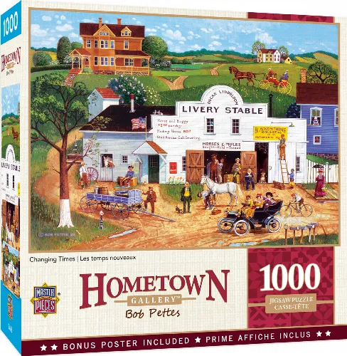 MasterPieces Hometown Gallery Jigsaw Puzzle - Changing Times - 1000 Piece - Image 1