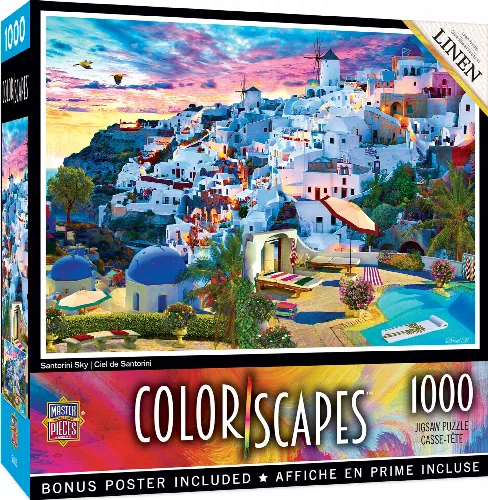 MasterPieces Colorscapes Jigsaw Puzzle - Santorini Sky - 1000 Piece - Image 1