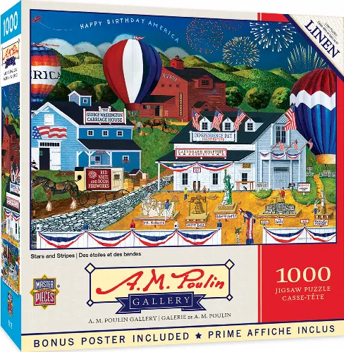 MasterPieces AM Poulin Jigsaw Puzzle - Stars and Stripes - 1000 Piece - Image 1