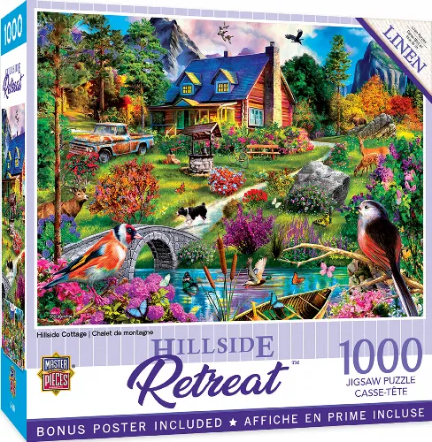 MasterPieces Retreats Jigsaw Puzzle - Hillside Cottage - 1000 Piece - Image 1